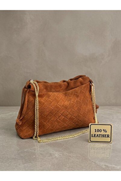 My Easy Shop Mesbag women's genuine leather suede chain strap shoulder bag
