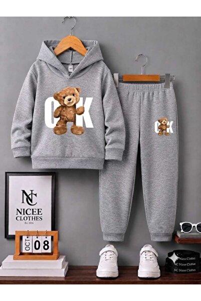 Generic Brand Unisex Tracksuit (Cuk Ayicik Winter Print)