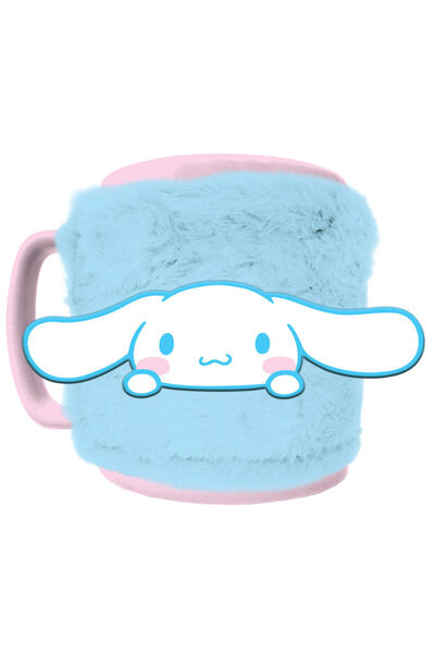 Pyramid Cană Hello Kitty Cinnamoroll cu capac ursuleț de pluș 440ml