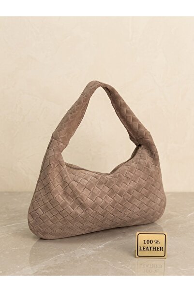 My Easy Shop Mesbag Women's Bag Genuine Leather Suede Shoulder Bag