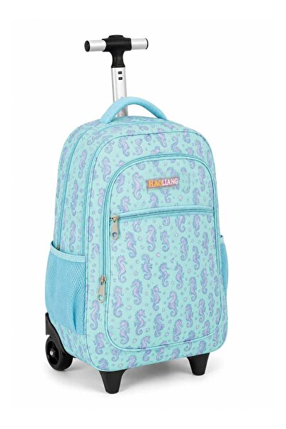 Generic 17-Inch School Trolley Backpack with Wheels & Adjustable Telescopic H...