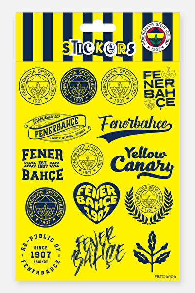 Fenerbahçe Sticker Set Yellow Navy Blue - Licensed Original