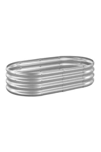 Vivatechnix Jardinieră fără fund, metalică, gri, 1200 x 600 x 300 mm, înălțată