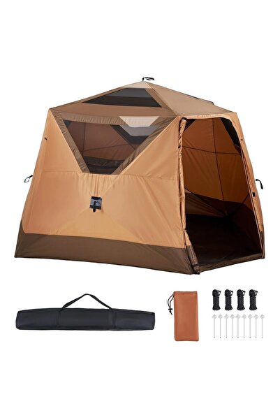 Vivatechnix Cort pop-up instant, 213x330 cm, Înălțime 204 cm, 4-6 persoane, f...