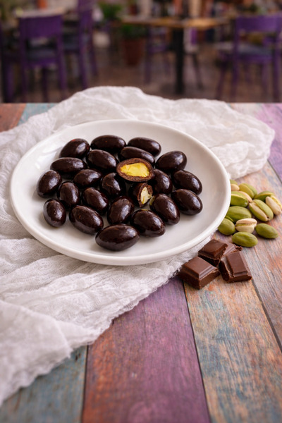 belchocolate Bitter Antep Fıstıklı Draje - 100 Gr
