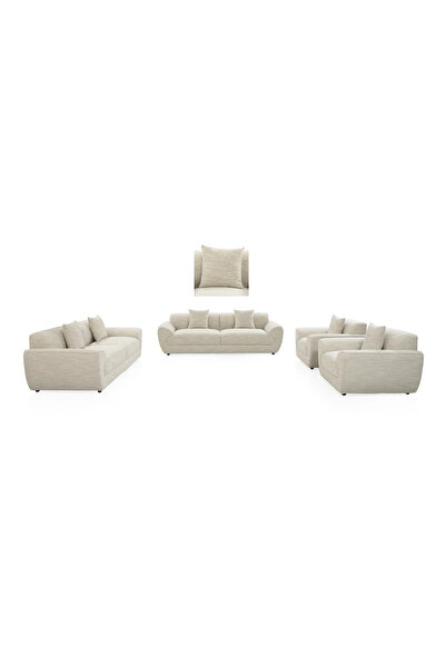 Midas Furniture طقم أريكة تريزور 4 قطع بيج