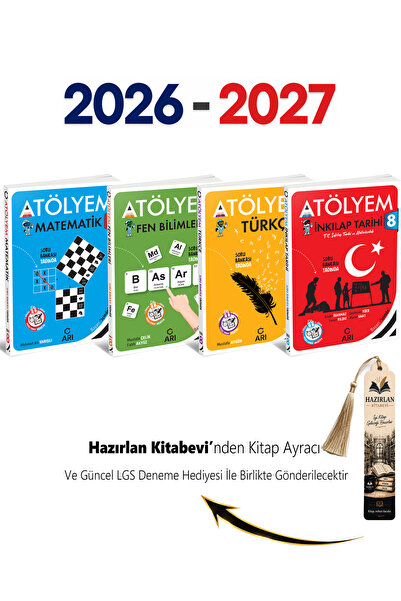 Arı Yayıncılık 8. Sınıf LGS Arı Yayınları Atölyem Seti 4 Kitap | Kitap Ayracı...