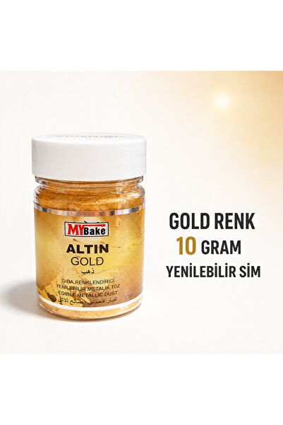 Doğasüs 10 gr Gold Renk Yenilebilir Metalik Sim Toz