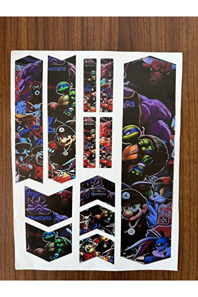Limitless Design Bisiklet Sticker Seti Kamuflaj 22x30 cm