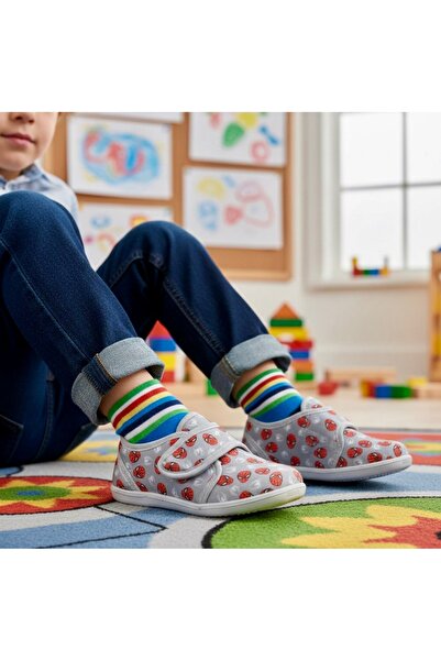 JOJO KIDS erkek çocuk panduf , ortopedik taban , kreş , anaokulu , ev ayakkab...