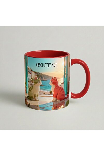 Petgifts Cana Cadou Personalizat Amuzanta Cu Mesaj Pisica "Absolutely Not" - ...