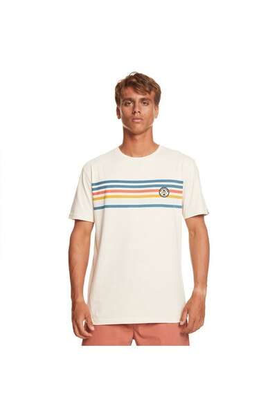 Quiksilver Ανδρικό Κοντομάνικο Ριγέ Μπλουζάκι S