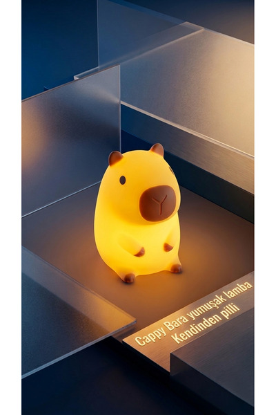 VizyonumVar Concept Yumuşak Dokulu Capybara Tasarımlı Gece Lambası - Kendinde...