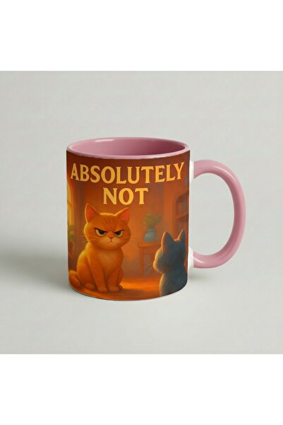 Petgifts Cana Cadou Personalizat Amuzanta Cu Mesaj Pisica "Absolutely Not" - ...