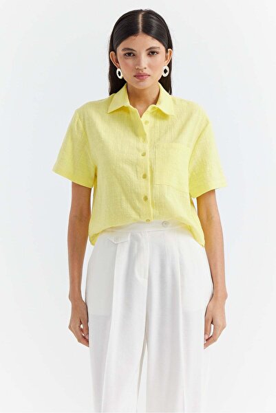 PAULMARK Women's Pocket Detailed Textured Shirt
