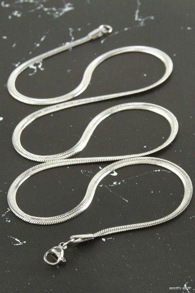 Generic Brand Spt-Gld Fine Italian Chain Steel Necklace 45 cm (131800) Silver...