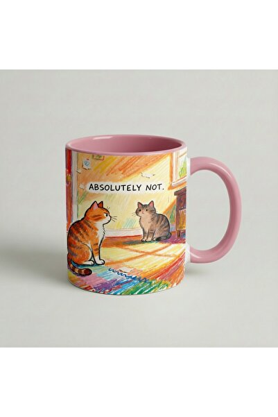 Petgifts Cana Cadou Personalizat Amuzanta Cu Mesaj Pisica "Absolutely Not" - ...