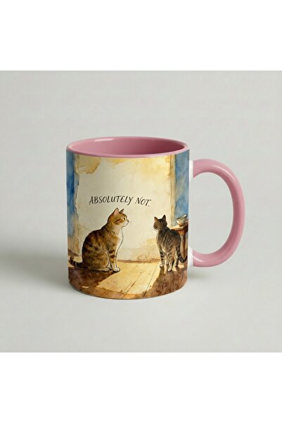 Petgifts Cana Cadou Personalizat Amuzanta Cu Mesaj Pisica "Absolutely Not" - ...