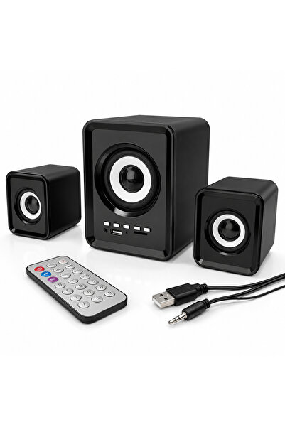 MINO TECH Bluetooth Multimedia Hoparlör Sistemi USB 5V AUX FM TF Kart Kumanda...