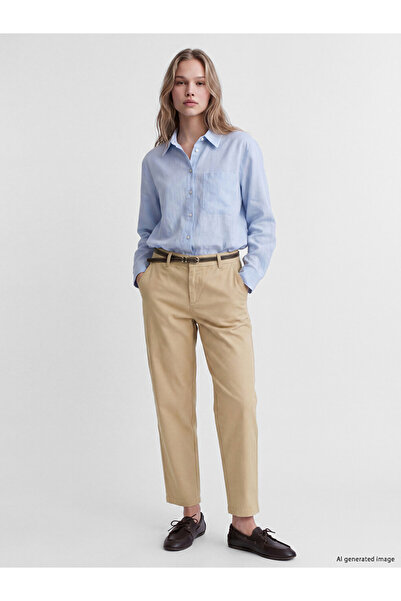 LC Waikiki I Beli Belted Carrot Fit Women's Jean Trousers from Freezen Store