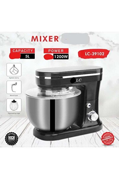 LC Stand Mixer 1200W Power with 5L Capacity Bowl & 3 Attachments 39102