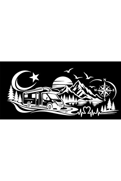 Birim Matbaa Caravan Safari Tour Auto Sticker (115X57 cm)
