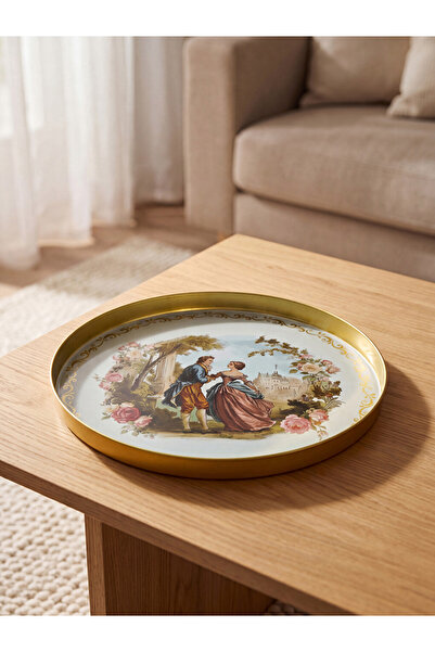 LC Waikiki LCW HOME Baskılı Metal Tepsi