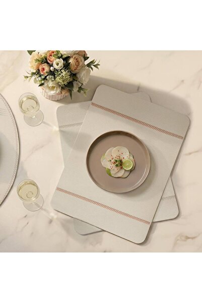 Diva Home Shepherd's Stitched Leather American Placemat 2 Different Colors 32...