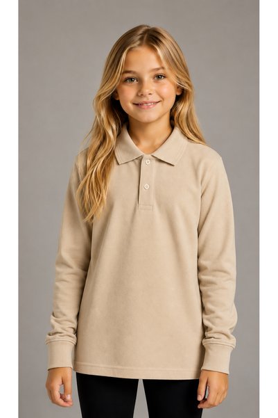 NOBLE STORE Unisex Okul Ve Günlük Kullanıma Uygun Uzun Kol Polo Yaka NOBLE