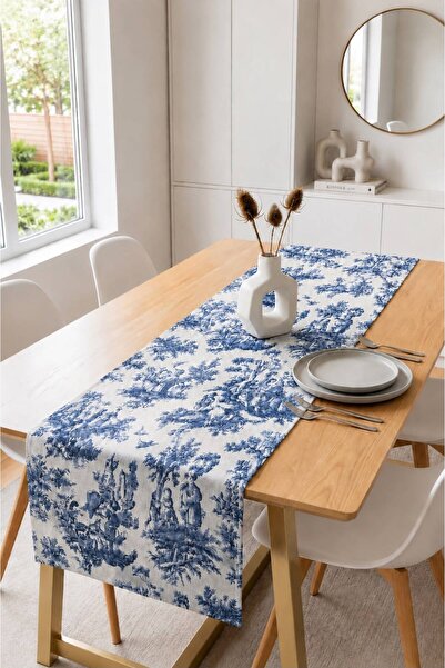 linea natura home Fransız Köylü Desenli Duck Kumaş 50x200 Büyük Runner– Bohem...