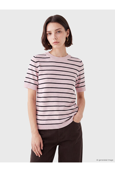 LC Waikiki I Sıfır Roba Yaka Striped Women's Knitwear Sweater from Freezen Store