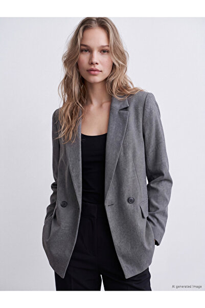 LC Waikiki LCW Vision Kruvaze Yaka Kadın Blazer Ceket