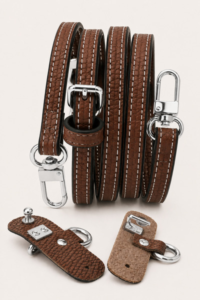 Wibego Will Good Be Kahve Longchamp Askı Le Pliage Uyumlu Çanta Askısı , Kadın Deri Çanta Askısı , Ayarlanabilir Çanta Kemeri , Bag Strap , Çanta Aksesuar Kahve Cognac Brown - Silver