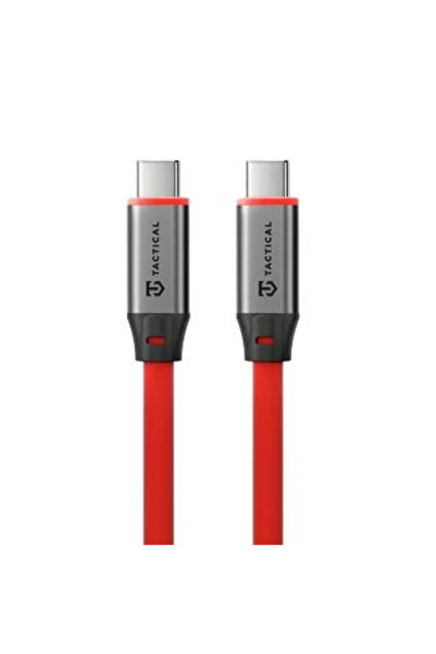 Tactical Cablu de date și încărcare rapidă Fat Man 2.0 USB-C la USB-C, 1m, Roșu