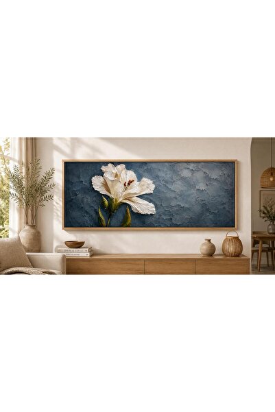 dekorodam Ahşap Çerçeveli Panoramik Oturma Odası Salon Tablosu