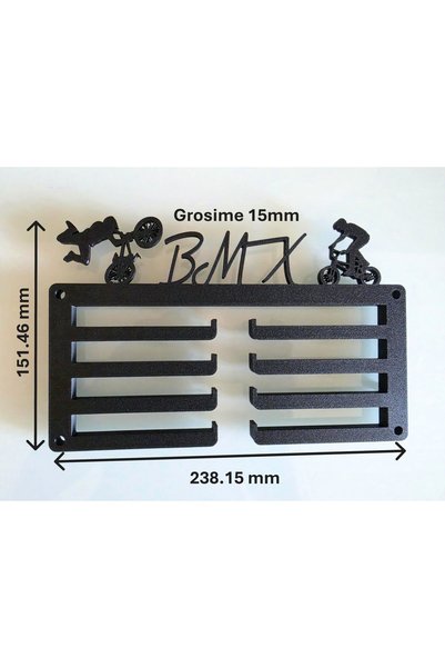 Generic Brand Suport pentru medalii BMX, model ciclism, 8 brațe, printat 3D - Idei in 3D