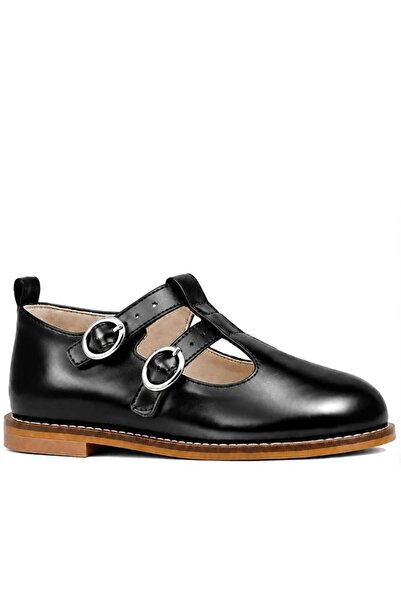 OrtopedikAL Rakerplus 100% Leather Black Patent Leather Buckle Girls' T-Bar B...