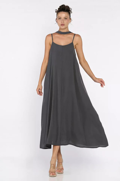 TOZLU Lace-up women's dress with rope strap