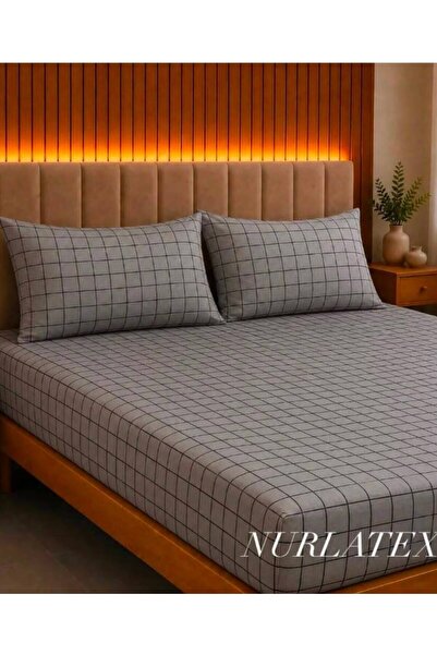 Bercetekstil طقم ملاءات مطاطية مقاس كبير 180 × 200