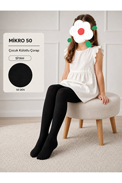 Genel Markalar MBGSEDUCTİON Kız Çocuk İnce Kilotlu Çorap 50 mikro