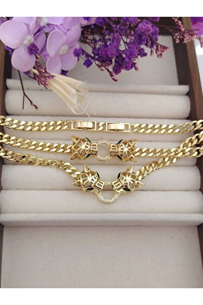 Generic Brand IANIS JAGUAR SET, 14K GOLD PLATED STAINLESS STEEL