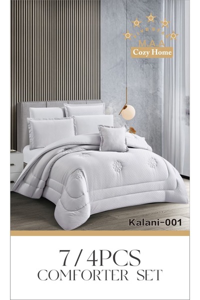 M.A.A Cozyhome مفرش سرير فندقي مزدوج صيفي بارد 7 قطع - طقم لحاف نفرين فندقي ص...