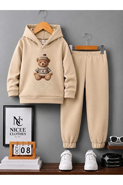 NC Nicee Clothes SET DE TRENING PENTRU COPII UNISEX (IMPRIMAT CU URSUL  "KÜLL...