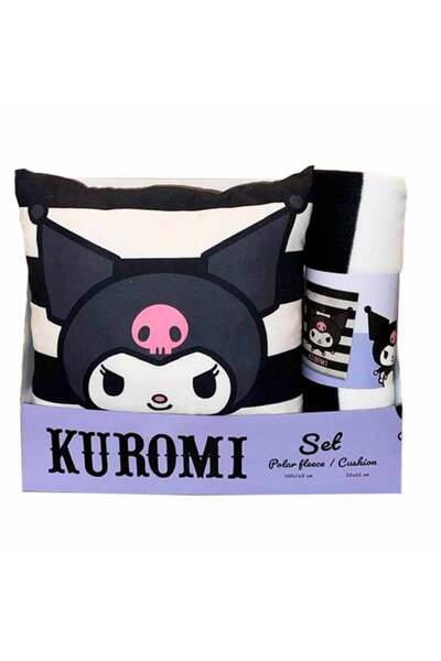 SANRIO Hello Kitty Kuromi polar blanket + cushion set