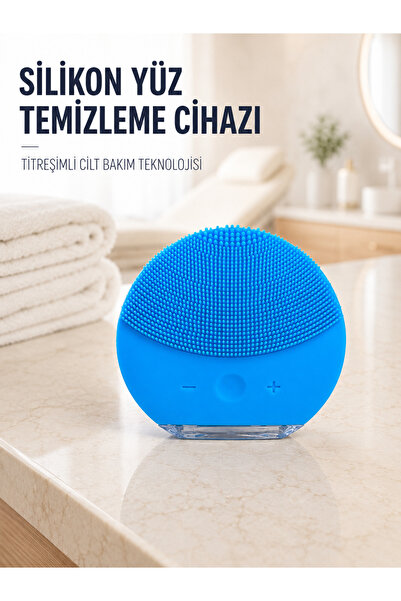 Lisinya Elektrikli Silikon Yüz Temizleme Fırçası Şarjlı Ayarlanabilir Titreşi...