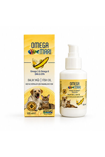 animari Omega Mari Kedi Köpek Balık Yağı 100 ml | Omega 3 & Omega 6 | DHA & E...