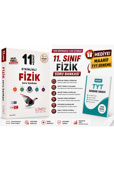 Limit Yayınları 2027 11.SINIF FİZİK SORU BANKASI-MAARİF TYT DENEME SINAVI HED...