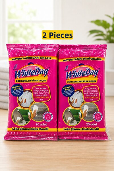 WHİTEDAY Stain Remover Wet Wipes 2-Pack 40 Pieces – Practical Cleaning Wipes ...