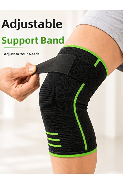 alemdarshop Adjustable Band Sports Knee Brace Breathable Flexible Knee Suppor...