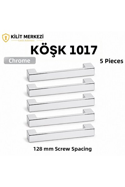 Kilit Merkezi Köşk 1017 5-Piece Furniture Cabinet Handle 128 mm